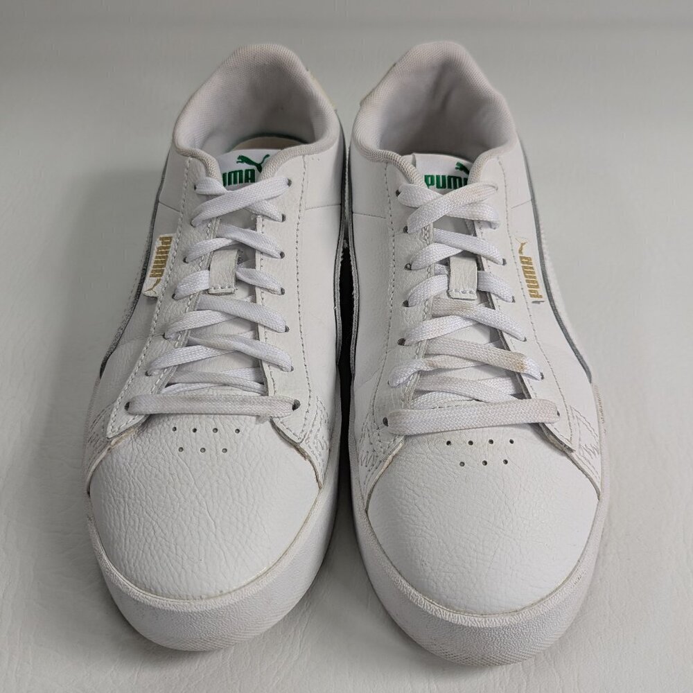 Puma Jada Renew Lace Up Women's White Sneakers Size 8 Green Trim 38640125